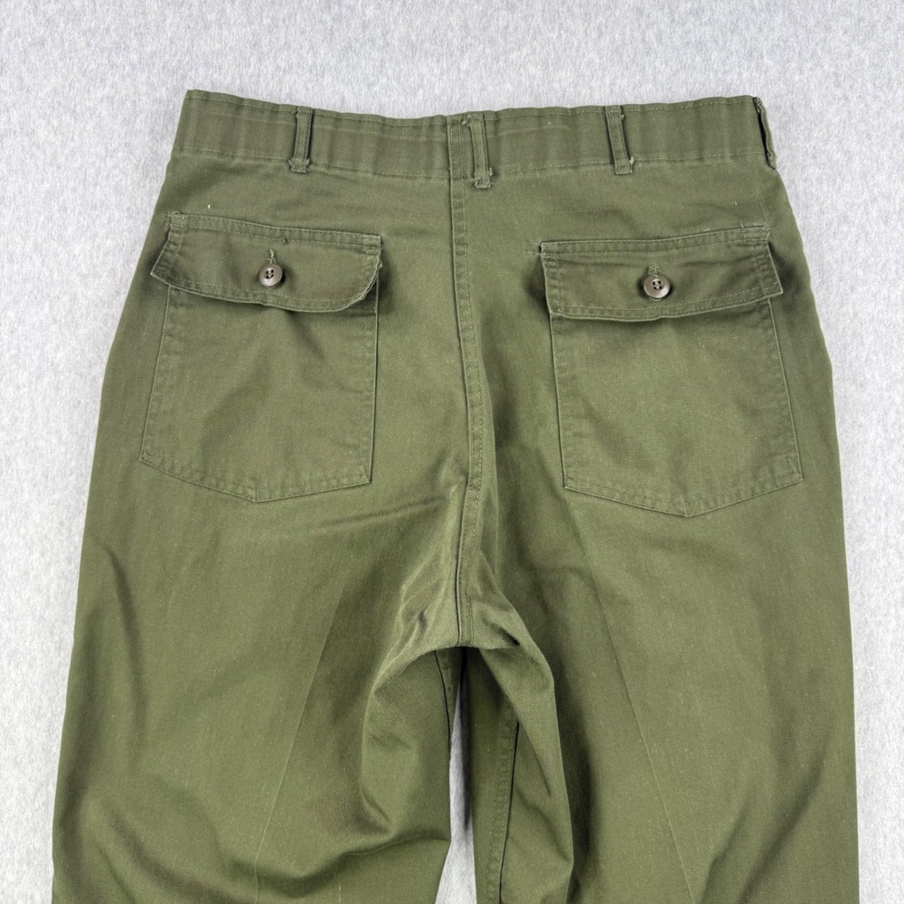 Vintage US Military Pants Fits Mens 36x30 Green OG 507 Ideal Zip Utility 80s - Picture 8 of 15